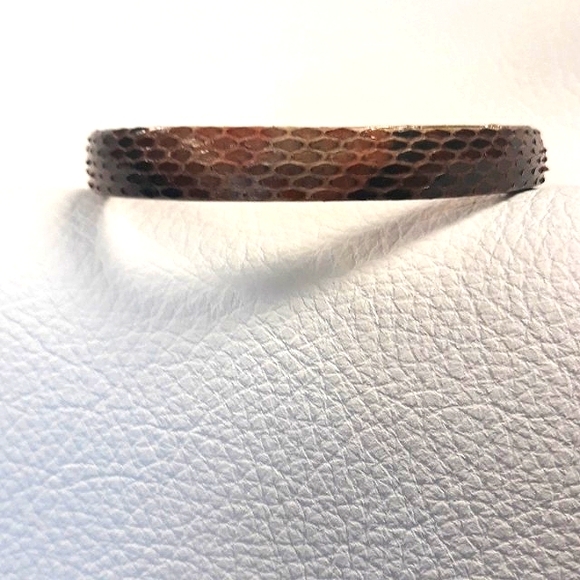 Hand Painted Python Snakeskin/ Bangle Bracelet/ Handcrafted by J.Monique - Picture 11 of 12